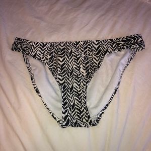 Black and white patterned bikini bottoms